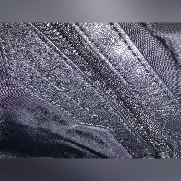 Burberry Black Nova Check Nylon Leather Trim Shoulder Bag - Picture 12 of 12